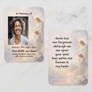 Heavenly Angels Memorial Prayer Keepsake Business Card