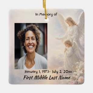 Heavenly Angels  Memorial Prayer Keepsake Ceramic Ornament