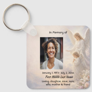 Heavenly Angels Memorial Prayer Keepsake Key Ring