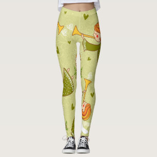 Heavenly Angels: Vintage Childish Pattern Leggings