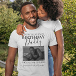 Heavenly Birthday Daddy | Photo Memorial T-Shirt<br><div class="desc">Heavenly birthday Daddy memorial tshirt,  featuring a photo and editable text. All the font styles,  sizes and colours can be changed by clicking on the customise further link after personalising.</div>