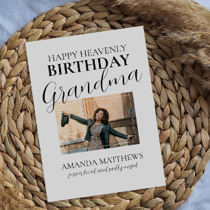 Heavenly Birthday Grandma   Photo Memorial