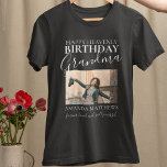 Heavenly Birthday Grandma | Photo Memorial T-Shirt<br><div class="desc">Heavenly birthday Grandma memorial tshirt,  featuring a photo and editable text. All the font styles,  sizes and colours can be changed by clicking on the customise further link after personalising.</div>