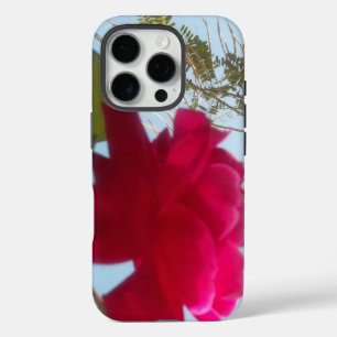Heavenly Bloom A Red Rose Against the Blue Sky iPhone 16 Pro Case