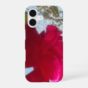 Heavenly Bloom A Red Rose Against the Blue Sky iPhone 16 Case