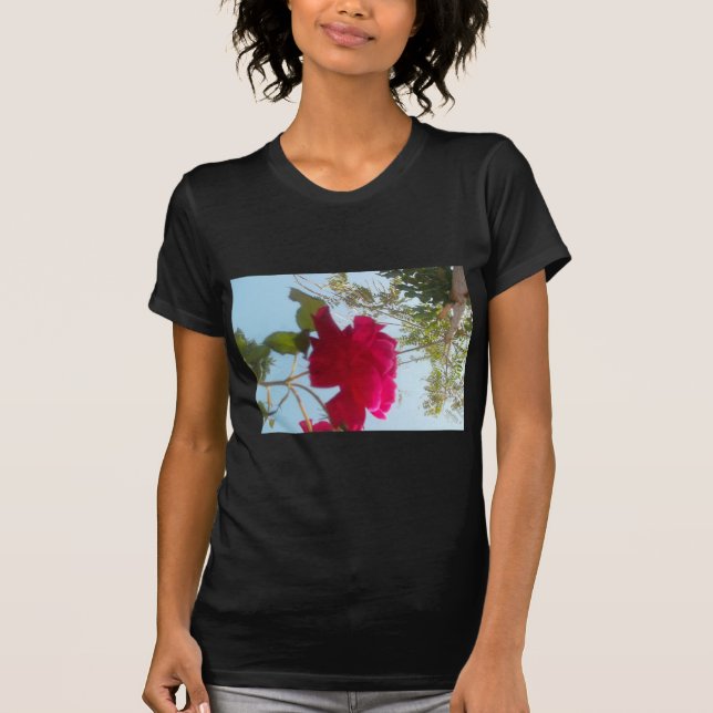 Heavenly Bloom: A Rose Against the Sky T-Shirt (Front)