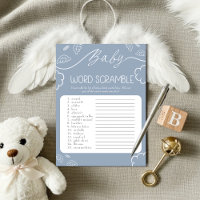  Heavenly Blue Baby Word Scramble Game  