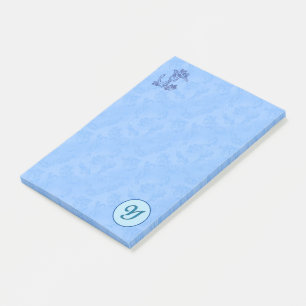 Heavenly blue Monogram (A-Z) Post-it Notes