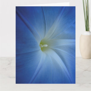 Heavenly Blue Morning Glory Close-Up Birthday Card