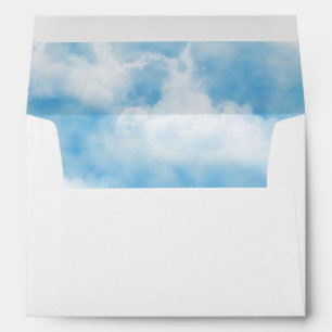 Heavenly Blue Sky with Clouds Print Envelope