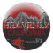 Heavenly California red ski art stickers