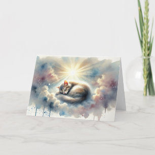 Heavenly Cat Pet Sympathy Card