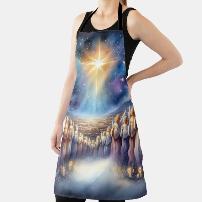 Heavenly Choir Under Star of Bethlehem Apron (Insitu)