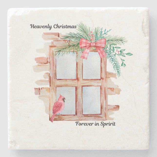 Heavenly Christmas Stone Coaster (Front)