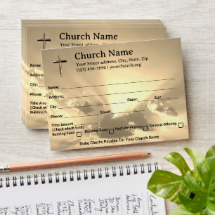 Heavenly Cross Church Tithe Offering Template Envelope