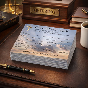 Heavenly Cross Church Tithe Offering Template Envelope