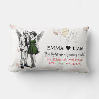 Heavenly Duo Cherubs – Kawaii Angel Throw Pillow