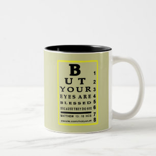 HEAVENLY EYE CHART... Two-Tone COFFEE MUG