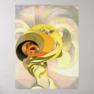 Heavenly Floral Abstract Calla Lily Personificatio Poster