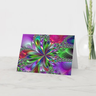Heavenly Fractal Ribbons Thank you Card