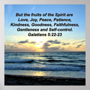 HEAVENLY GALATIANS FRUIT OF THE SPIRIT DESIGN POSTER