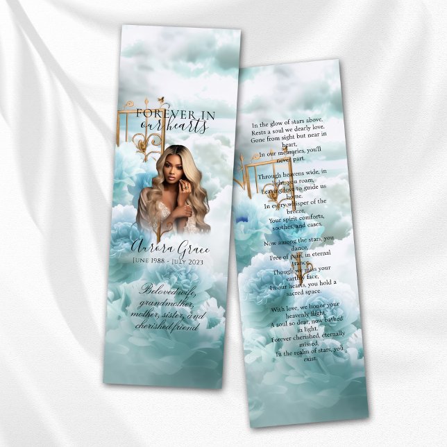 Heavenly Garden of Roses Memorial Bookmark LIA004 Mini Business Card (Creator Uploaded)