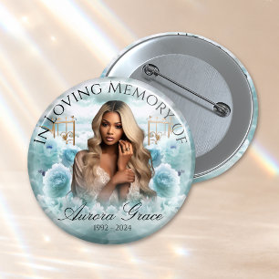 Heavenly Garden of Roses Memorial Button LIA004
