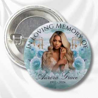 Heavenly Garden of Roses Memorial Button LIA004