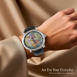 Heavenly Grace Time Stained Glass Angel Wall Watch