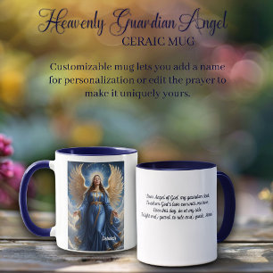 Heavenly Guardian Angel With Blue Gown Mug