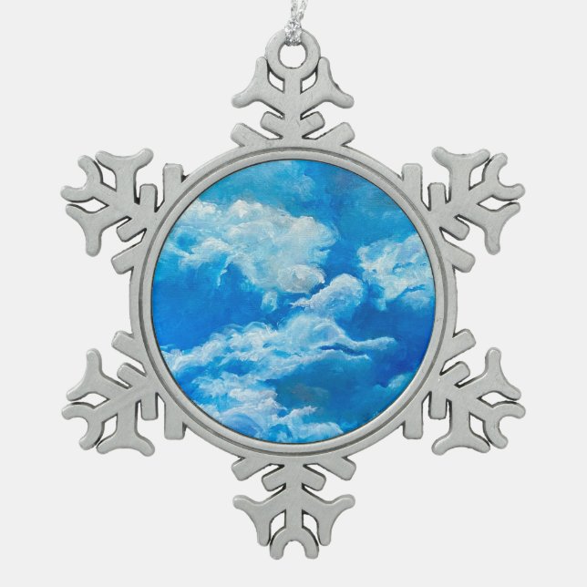 "Heavenly Guardian" Snowflake Ornament (Front)