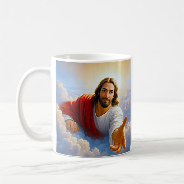 Heavenly Hand Jesus Coffee Mug (Left)