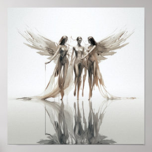 Heavenly Harmony: Angelic Reflections Poster