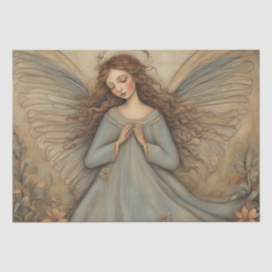 Heavenly Harmony: Folk Art Angel Decoupage Tissue Paper