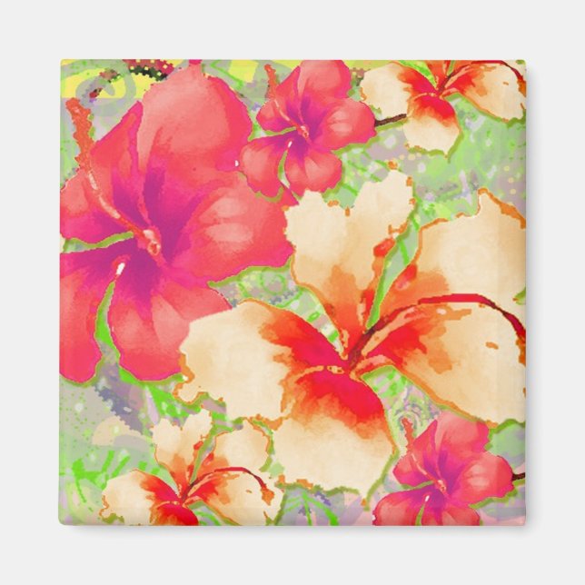 HEAVENLY HIBISCUS MAGNET (Front)