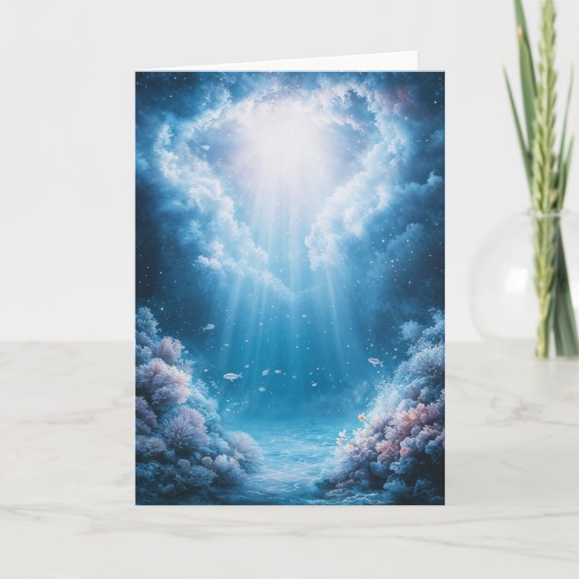 Heavenly Light Over the Coral Sanctuary Card (Front)