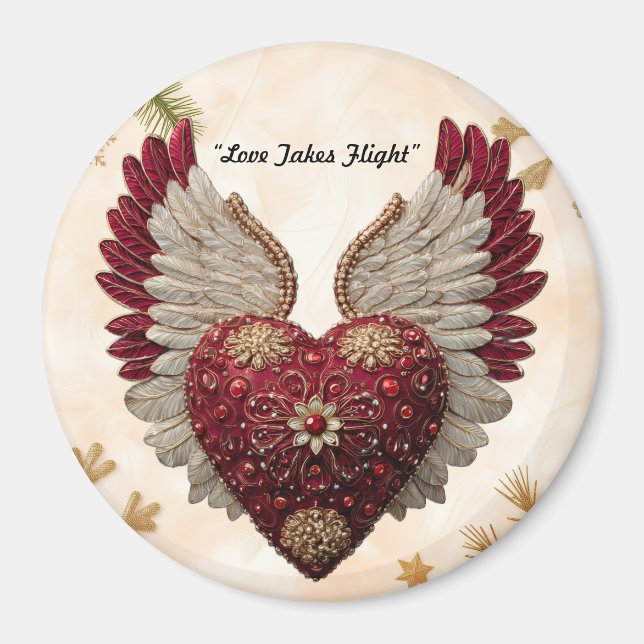 "Heavenly Love Heart" Magnet (Front)
