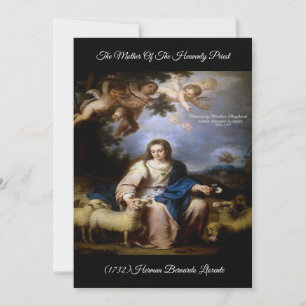 Heavenly Mother Baroque art Invitation