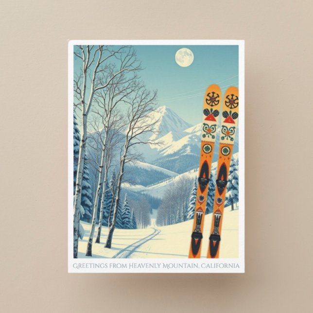 Heavenly Mountain California ski vacation Postcard (Creator Uploaded)