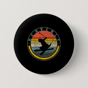Heavenly Mountain Ski Skiing Snowboarding Winter C 6 Cm Round Badge