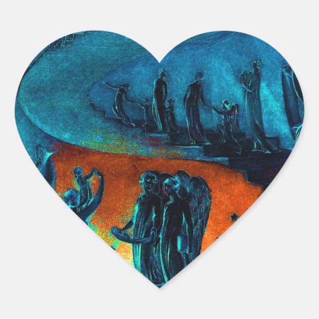 Heavenly Music Band Heart Sticker (Front)