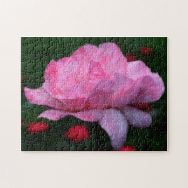 Heavenly Pink Rose Flower Orton Effect  Jigsaw Puzzle (Horizontal)