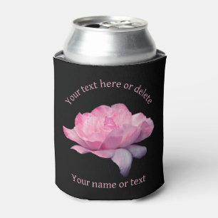 Heavenly Pink Rose Personalised  Can Cooler