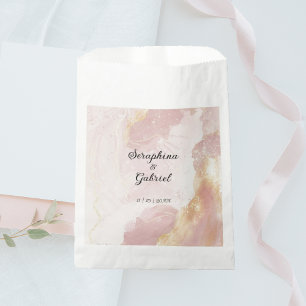 Heavenly Pink Watercolor Wedding Favour Bags