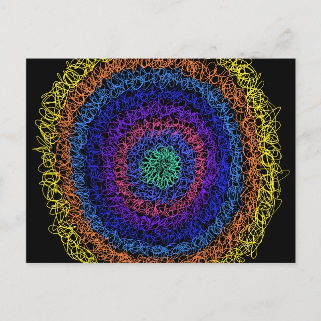 Heavenly portal Modern Prophetic Abstract Art Postcard (Front)