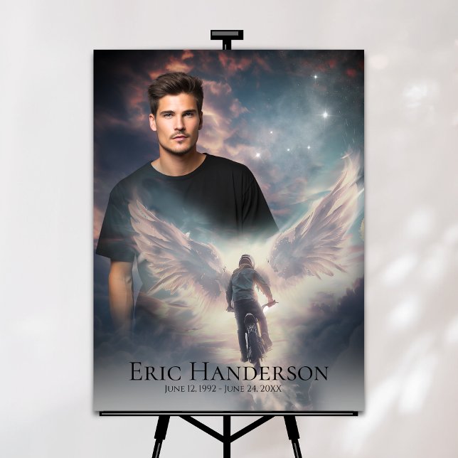 Heavenly Rider Memorial Poster – Custom Bike Lover (Creator Uploaded)