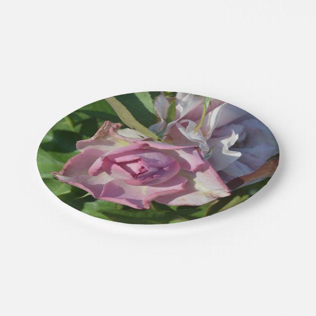Heavenly Rose Abstract Paper Plate (Angled)