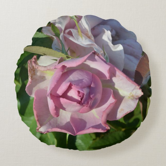 Heavenly Rose Abstract Round Cushion (Front)