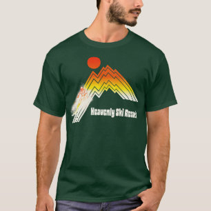 Heavenly Ski Resort 70s80s Retro Souvenir Style Sk T-Shirt