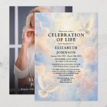 Heavenly Sky Dove Celebration of Life Photo